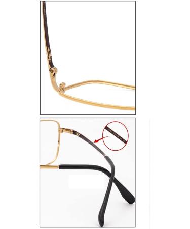 Men's Pure Titanium Glasses - Anti-Blue Light HD Readers Retro Business Frames Dioptria +1.0 to +3.0 - Stylish & Protective - Buy Online on GoSupps.com