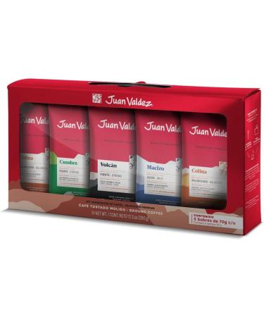 Juan Valdez Premium Selection Variety Gift Kit | Ground Coffee | 5 pack (Colina Volcan Cumbre Macizo) - Buy Online on GoSupps.com