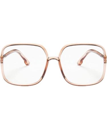 Shiratori Retro Blue Light Blocking Glasses for Women - Big Frame Nerd Eyeglasses in Brown for Computer Gaming - Anti Blue Ray Protection - Buy Online on GoSupps.com