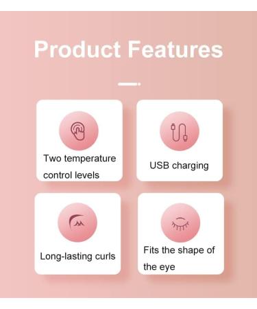 Heated Eyelash Curler - USB Rechargeable 2 Heating Modes Long-Lasting Natural Curling - Available in Pink & Green - Buy Online on GoSupps.com