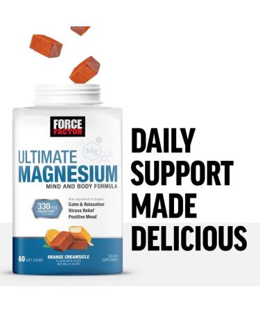 Orange Creamsicle Magnesium Soft Chews for Sleep, Stress Relief, and Relaxation - Buy Online on GoSupps.com