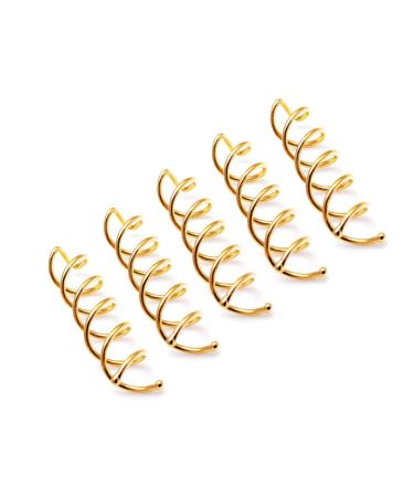 10pcs Spiral Hair Pins - Non-Scratch Round Tips for Effortless DIY Hairstyles - Golden Spin Bobby Pins - Buy Online on GoSupps.com
