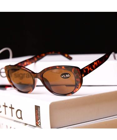 DOOViC Bifocal Cat Eye Reading Sunglasses 2.75 Strength for Women and Men | Stylish Sun Readers - Buy Online on GoSupps.com