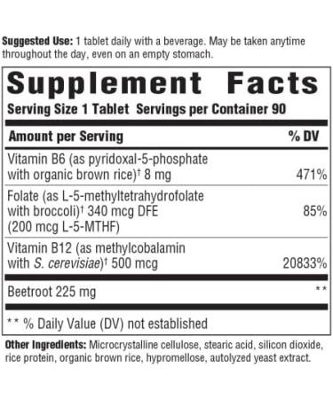 MegaFood Methyl B12 90 Tablets - Organic Energy Support & Enhanced Mood - Buy Online on GoSupps.com