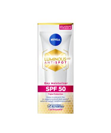 NIVEA Luminus 630 Anti-Spot Day Moisturizer SPF 50 - Lighten Dark Spots & Prevent Reappearance 40ml | Fast Worldwide Shipping - Buy Online on GoSupps.com