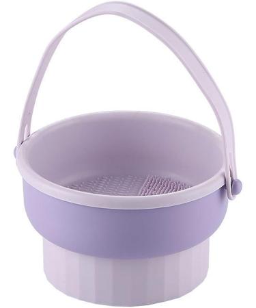 MagiDeal Cleaning Makeup Brush Powder Cleaning Storage Box Portable Washing Tool Washing Makeup Brush Cleaning Mats for Sponges Violet - Buy Online on GoSupps.com