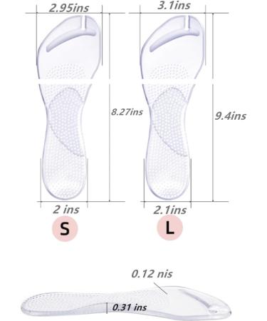 2 Pairs Gel Arch Support Insoles for Flip Flops & Thong Sandals - Pain Relief Cushions - Self-Adhesive L/XL Clear - Buy Online on GoSupps.com