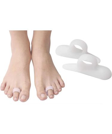 Pedimend Silicone Gel Claw Toe Corrector (1PAIR - 2PCS) - Hammer Toe Pads - Toe Separator for Overlapping Toes - Straighten Bent Toes - Unisex - One Size Fits Most Feet - Foot Care Single Finger Toe Separator