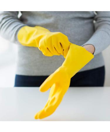 Extra Large Yellow Industrial Cleaning Rubber Gloves - 1 Pair - Buy Online on GoSupps.com