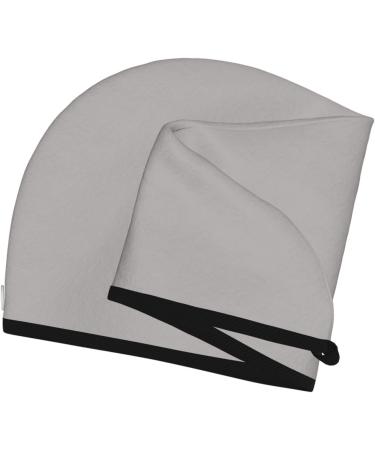 Quick-Dry Hair Towel Wrap | Button Hair Drying Turban | Soft Head Towel for Fast Hair Drying (Gray - Buy Online on GoSupps.com