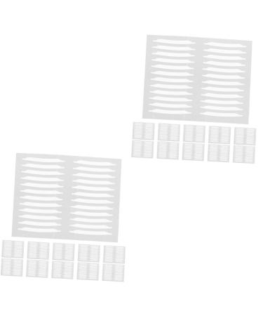 NOLITOY 60 Sheets Sides Stickers Invisible Double-Side Practical Double Eyelid Patches Transparent White