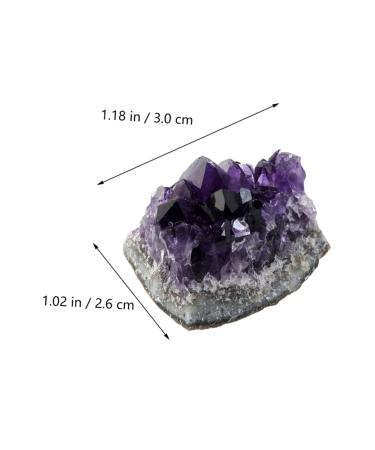 PRETYZOOM Purple Ornament 2pcs Amethyst Cluster Chips Rock Amethyst Gravel Geode Natural Crystal Adornment Irregular Fluorite - Buy Online on GoSupps.com