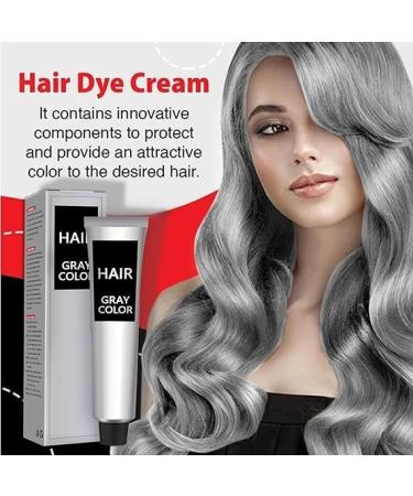 Silver Gray Hair Dye Cream Light Gray Silver Color Cream Dye Hair Gray Color Smokey Grey Permanent Hair Dye Silver Gray Natural Hair Dye Cream Silver Gray Hair Dye Unisex Silver Hair Dye - Buy Online on GoSupps.com