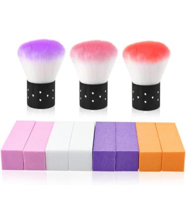 minkissy 1 Set Makeup Powder Blush Nail Art Brush Nail Block Bulk Nail Cleaning Brush Sanding Nail File Kit Nail Brush Remover Cleaner Makeup Brush Large Sponge Brush High Elasticity Purple 6.3x2.7cm Purple - Buy Online on GoSupps.com