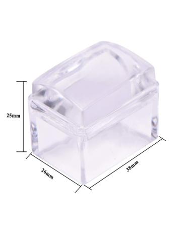 Clear Jelly Silicone Nail Stamp Kit - Rectangle Handle Manicure Tool for DIY Nail Art & Polish - International Shipping Available - Buy Online on GoSupps.com