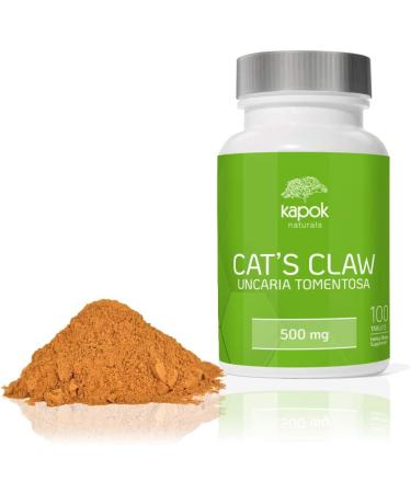 Kapok Naturals Cat's Claw 500mg Capsules - Joint Inflammation & Pain Relief - Digestive Support & Immune Booster - 100 Tablets - Buy Online on GoSupps.com