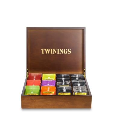 Deluxe Wooden Tea Box 12 Compartment Filled with 144 Twinings Teabags - Buy Online on GoSupps.com