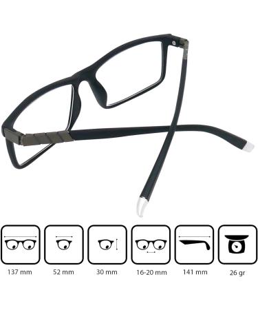 Buy Mini Anti-Blue Light Glasses Set | Stylish Rectangular Frames for Men & Women | Light & Protective 2.0 Diopters - Buy Online on GoSupps.com