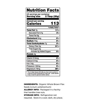 Terrasoul Superfoods Organic Brown Flax Seeds 4 Lbs (2 Pack) - Buy Online on GoSupps.com