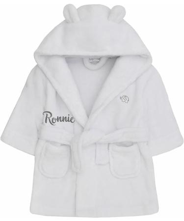 Babies Dressing Gown Robe | Plush Fleece Velvet | Soft & Cozy | 4-5 Years | White - Buy Online on GoSupps.com