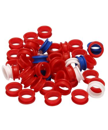 50 Pieces of Silicone Finger Rings for Any Scissors Insert Hair Cutting Styling Tools Accessories Mixing Colors