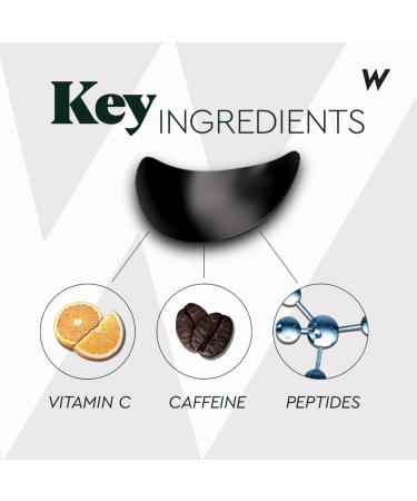 Wolf Project Under Eye Mask with Caffeine, Vitamin C, Peptides - Reduce Dark Circles, Puffiness, Wrinkles - 5 Pairs - Buy Online on GoSupps.com