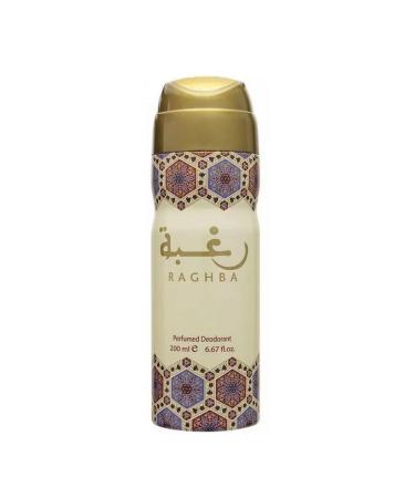 Lattafa Raghba Perfumed Deo Spray for Unisex 6.7 Ounce