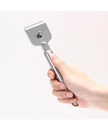 Stainless Steel Ceramic Hob Scraper - Stainless Steel Glass Scraper with 4 Replacement Blades - Ceramic Hob Scraper for Glass and Induction Cooktops 12b - Buy Online on GoSupps.com