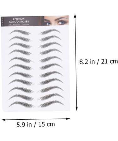 WOFASHPURET 3 Sheets Waterproof Eyebrow Stickers Eyebrow Tool Mens False Eyebrows Cosmetics Makeup Tools 1 count (Pack of 1) Black 2 - Buy Online on GoSupps.com