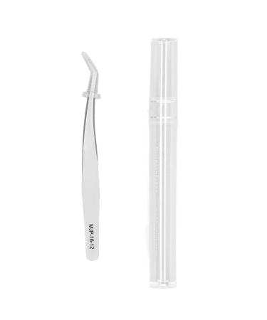 Precision Tweezers Stainless Steel Tweezers Eyelash Plant Grafting Hair Remover Tool Stainless Steel Slant Tip Tweezers