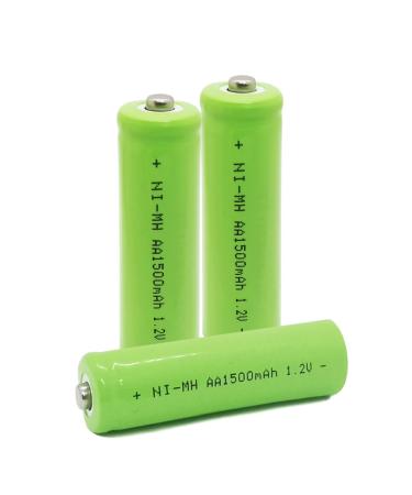 (3 Pack Ni-Mh AA 1500mAh 1.2v Rechargeable Battery for Solar Lights Garden Light Toys Remote Control Mouse