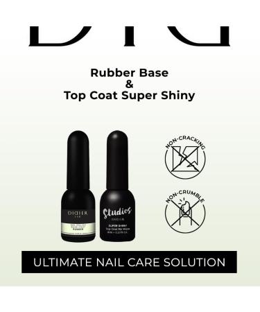 Didier Lab Rubber Base & Top Coat Gel Nail Polish Set - Clear Base Gel with No Wipe Top Coat - Long Lasting UV LED Polish for Strong Nails - Buy Online on GoSupps.com