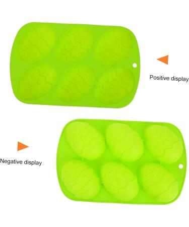 MAGICLULU 1pc Easter Egg Cake Mold Silicone Egg Molds Easter Candle Cake Mould Home DIY Baking Silicone Fondant Silcone Molds Candy Molds Biscuits Mold Muffin 3D Silica Gel Decorations 26.5X16.5CM Green - Buy Online on GoSupps.com