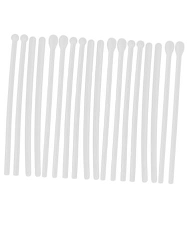 Coheali 12 pairs of glasses leg coverings Earring silicone for glasses glasses ear pads glasses preventive broken glass protection sunglasses arm child behind the ear pebbles pointed white white 7x0.45cm