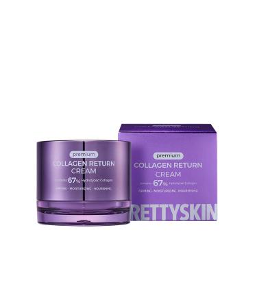 PS.PRETTYSKIN Premium Collagen Return Cream-Anti-aging Tightening and Firming Collagen Cream-Restores Moisture and Reduces Fine Wrinkles Korean Skin Care Cream for Face 1.69 fl.oz(50ml)