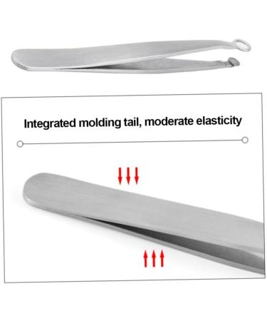 Nose Hair Tweezers Stainless Steel Round Tip Face Hair Remover Eyelash Eyebrow Tweezers Manicure Tackle - Buy Online on GoSupps.com