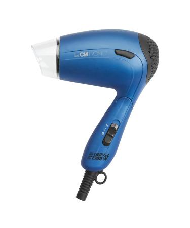 CLATRONIC compact hair dryer including practical transparent bag |Hair Dry with folding handle & 2 power levels |Hairhone with volume diffuser & 360 rotatable shape nozzle |1200W |HTD 3429 blue