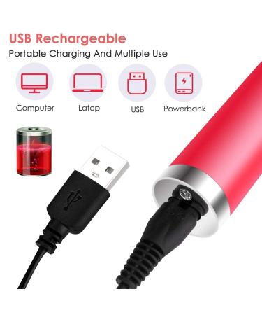 Nasjac 5 in 1 Electric Razor for Women - Bikini Trimmer, Eyebrows, Nose, Public Hair, Facial, Legs, Armpits - Painless Removal - Cordless Rechargeable - Red - Buy Online on GoSupps.com