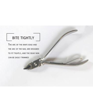Premium Stainless Steel Cuticle Cutter for Trimming Dead Skin on Nails - Nail Art Tool for Men and Women in Silver - Buy Online on GoSupps.com