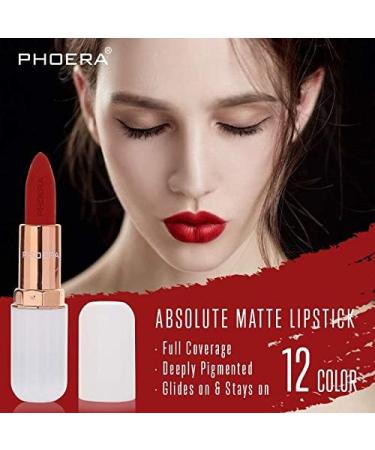 AquaPurity Phoera Absolute Velvet Matte Lipstick 101 Obsession - Long Lasting Waterproof Makeup UK - Buy Online on GoSupps.com