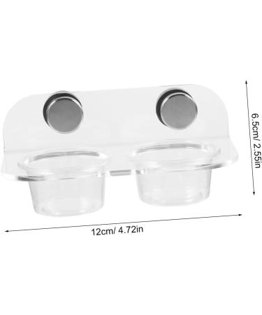 Hohopeti 2 Sets Magnetic Water Feeder Cup Leaopard Tortoise Comida Gecko Crestado Worm Reptile Acrylic - Buy Online on GoSupps.com