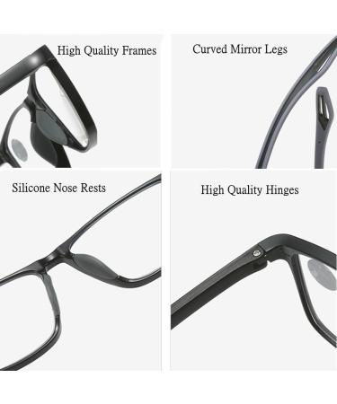 Men's Ultra-Light Anti-Blue Light Cycling Glasses | Dual Focus Presbyopic Readers - Portable & Lightweight (Black+Orange) - Buy Online on GoSupps.com