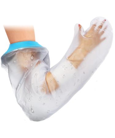 Waterproof Arm Cast Cover for Shower Adult Long full Protector Cover Soft Comfortable Watertight Seal to Keep Wounds Dry Bath Bandage Broken HandWristFingerElbow No Mark on Skin Reusable