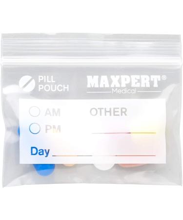 200 Pack Plastic Pill Pouches - Travel-Friendly Zipper Bags for Daily Medicine - Clear Resealable Pill Organizer with Label - 3x2 - Buy Online on GoSupps.com