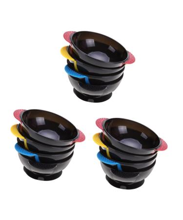 Beaupretty 12 pcs Tools -slip Color Bowl Styling Containers Silicone Assorted Hairdressing Dye Highlighting Hair Beauty Tint Anti Mixing Cup Dyeing Bleaching Tinting Professional Bowls Salon 16.5x16.5cmx3pcs Assorted Colorx3pcs