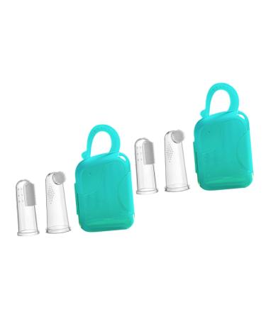 Minkissy 2 sentences finger toothbrush set portable toothbrush pet toothbrush baby toothbrush finger toothbrush for pets toddler finger toothbrush clean detergent
