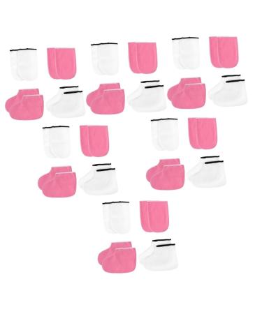 Healeved 12 Sets Leather Horn Boots Glove Manicure Kit Wax Care Insulated Mittens Pedicure Tools Hand Treatment Mitts Paraffin Wax Mitts Mittens Kids Feet Work Foot Polyester Lining