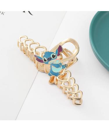 Anime Stitch Ohana Means Family Claw Hair Clips for Women - Set of 5 | Cute Metal Hair Accessories for Daily Wear - Buy Online on GoSupps.com