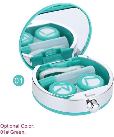 Compact Contact Lens Frame & Cute Eye Care Glasses Case | Travel Kit for Small Tools (Green) - Shop Internationally! - Buy Online on GoSupps.com