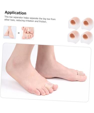 Hemoton Toe Splitter and Protector Set - 4 Pairs | Reusable Toe Spacers for Men | Breathable Fiber Toe Separators and Covers - Buy Online on GoSupps.com